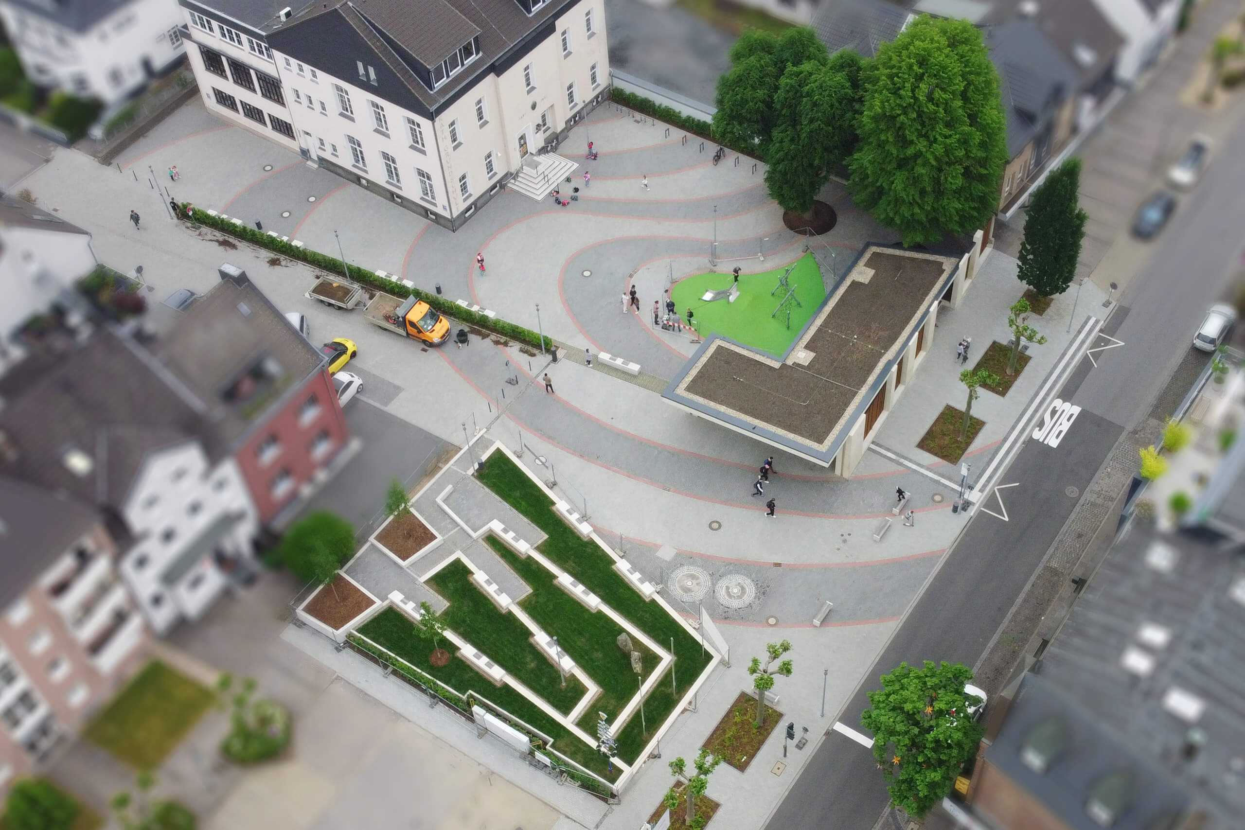 Der neue Dorfplatz in Kreuzau