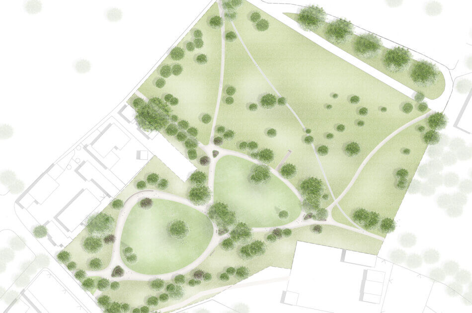 Parkanlage Bergheim Auenheim - Entwurfsplan